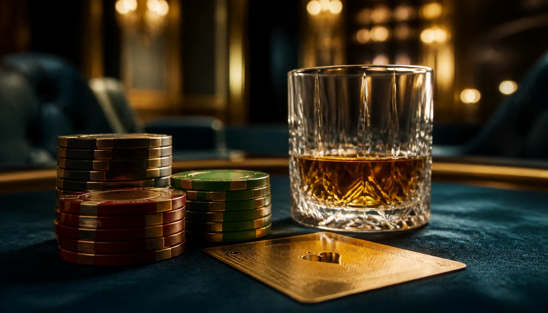 Ornate golden treasure chest overflowing with coins and gems, cinematic warm jewel-toned lighting, luxury casino promotional