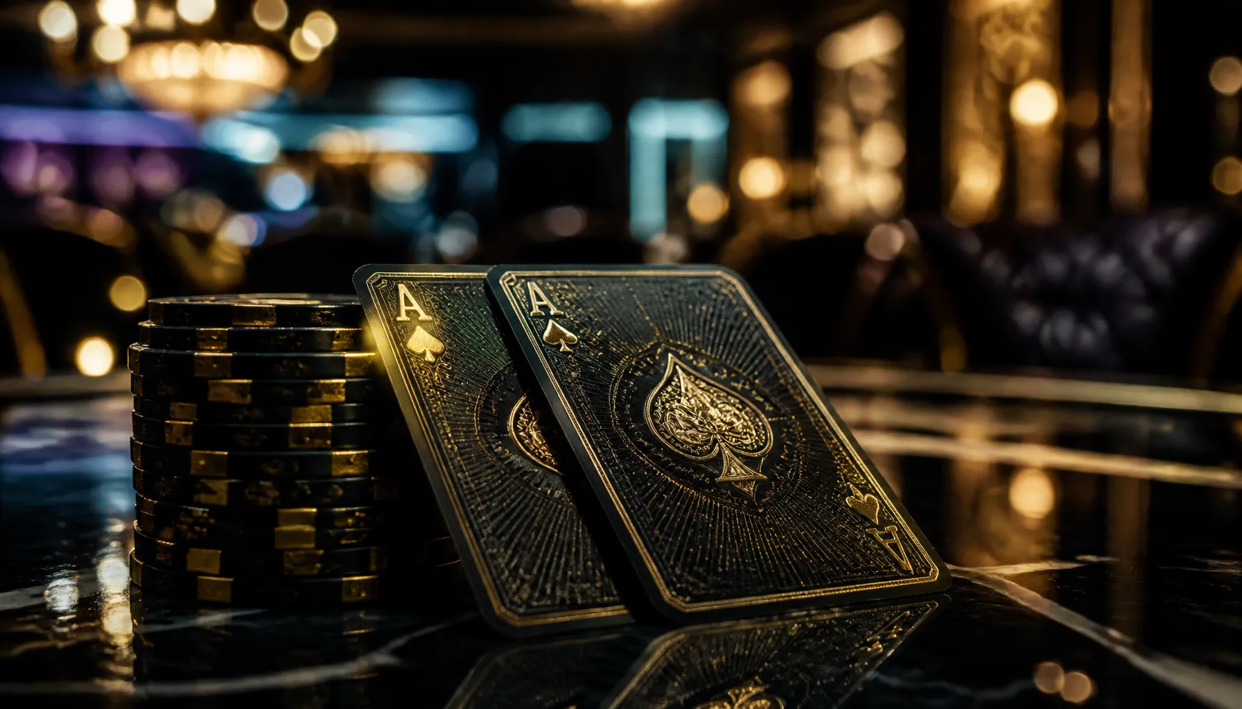 Ornate golden treasure chest overflowing with coins and gems, cinematic warm jewel-toned lighting, luxury casino promotional